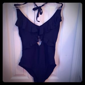 Black one piece swimsuit
